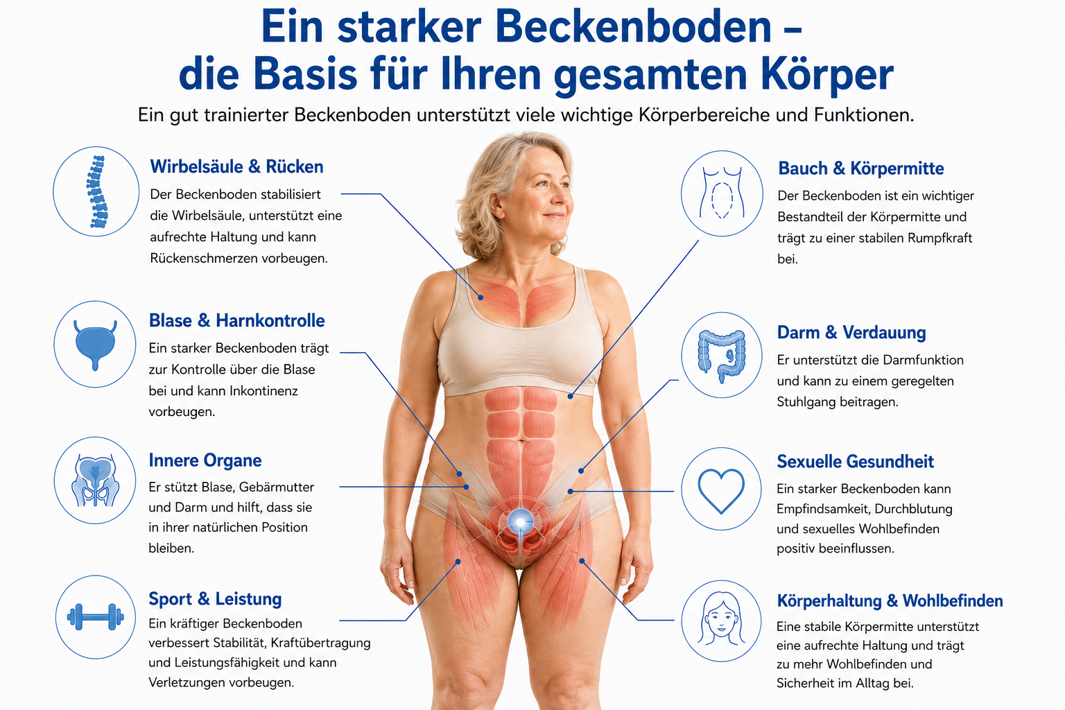 Wieso ist ein gesunder Beckenboden wichtig?