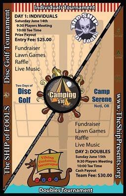 3rd Annual SHIP of Fools Disc Golf Tourney June 14th and 15th