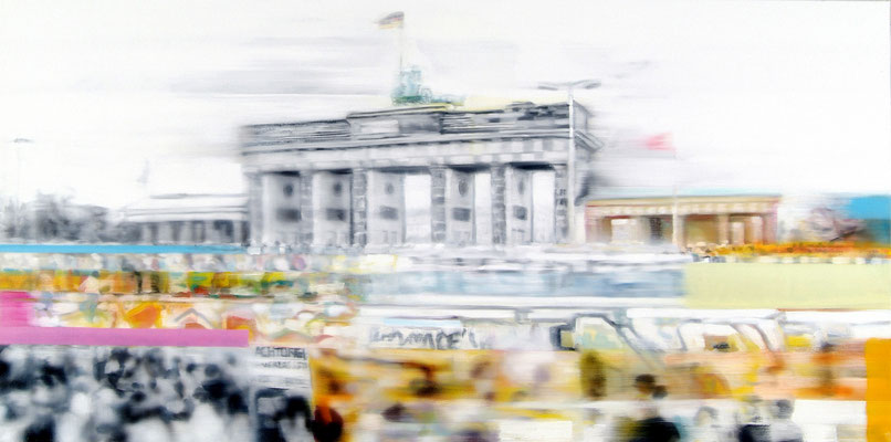 History of Berlin, Öl auf Leinwand, 100 x 200cm, 2018