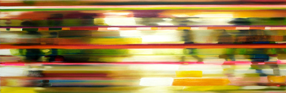 Lissabon, Öl auf Leinwand, 60 x 180cm, 2012
