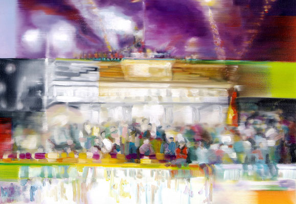 On the edge of unity, Öl auf Leinwand, 70 x 100cm, 2018