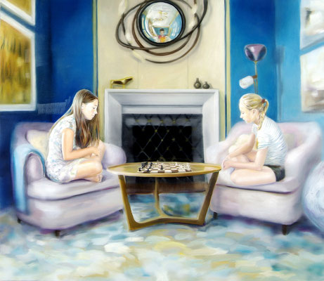 Hervè and family, Öl auf Leinwand, 140 x 160cm, 2018