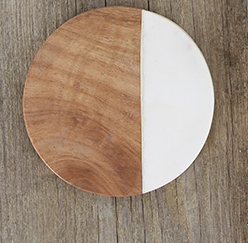 Coaster aus Marmor und Holz