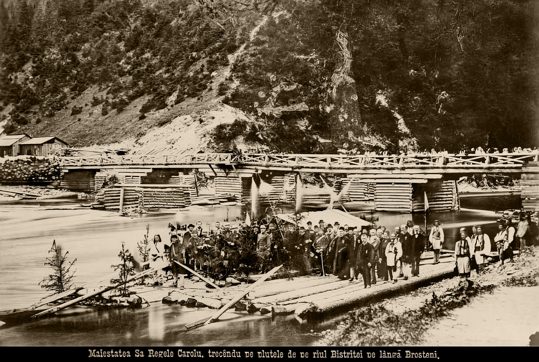 Julius Dutkiewicz, 1883. King Carl visiting the Royal Domains in Broșteni.