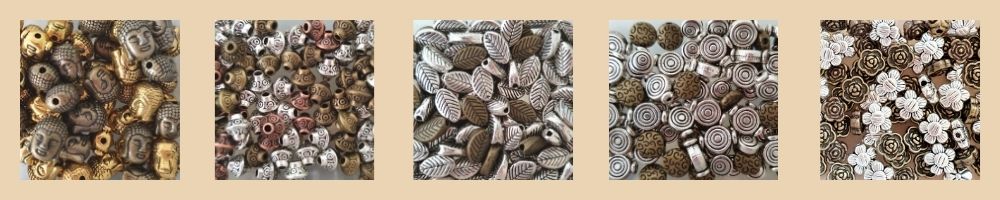 Zwischenperlen in Silber, Gold, Bronze und Roségold für Malas und Schmuck