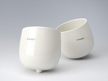Porzellan-Vase Schale "SCHWUPPS!"