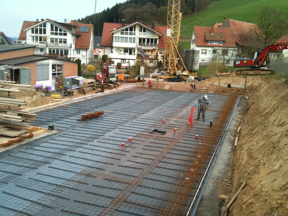 Erweiterung Kindergarten Mühlenbach, Bodenplatte