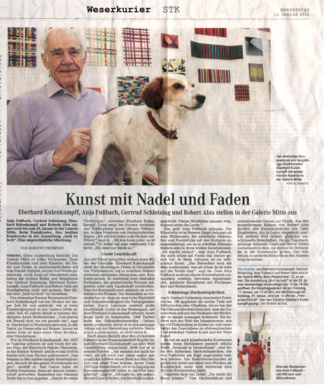 Weserkurier, Kerstin Thompson, 12.01.2012