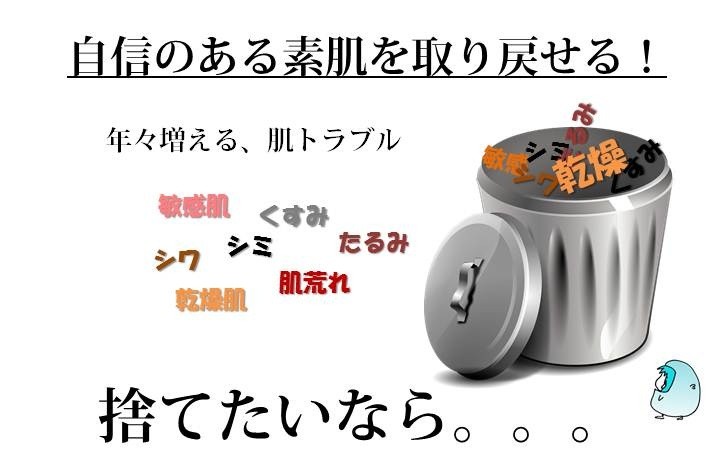 自信のある素肌を取り戻せ！敏感肌、乾燥肌、シミ、シワ、肌荒れ、たるみ、くすみ、年々増える肌トラブルを捨てる方法