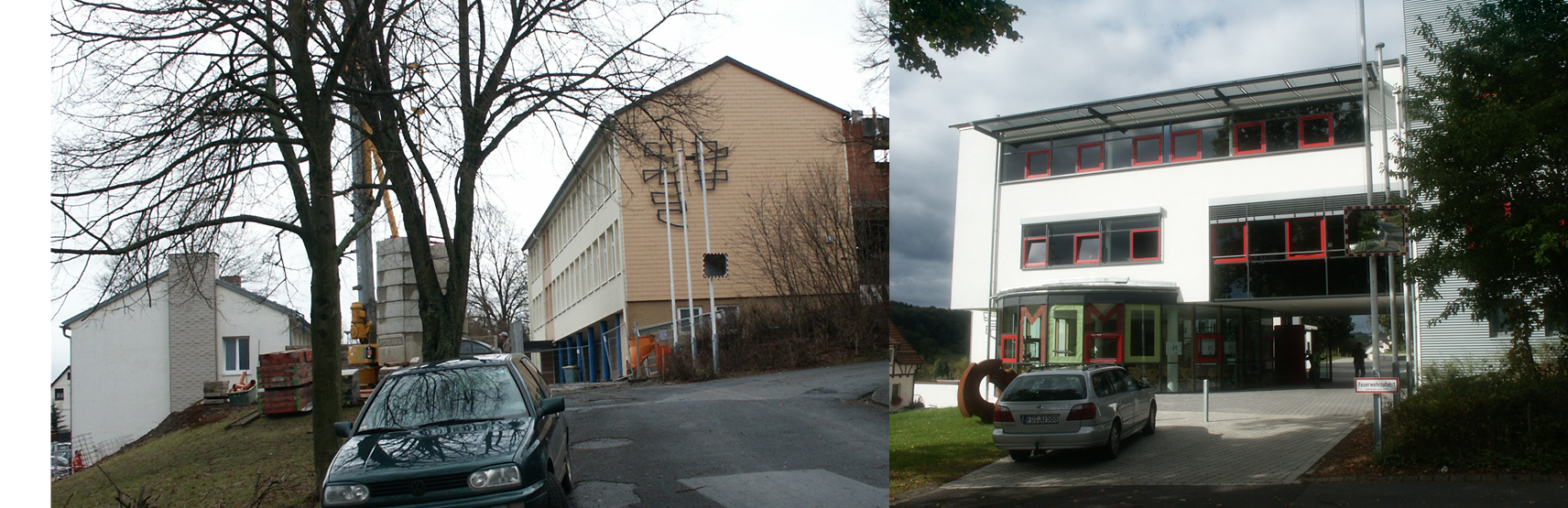 Vor und nach dem Neubau von 2001-2004