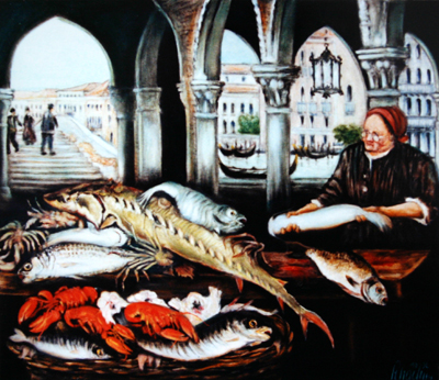 Fischmarkt in Venedig   1994