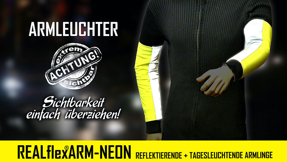 REALflexArm-NEON, der Armleuchter: Sichtbarkeit einfach überziehen