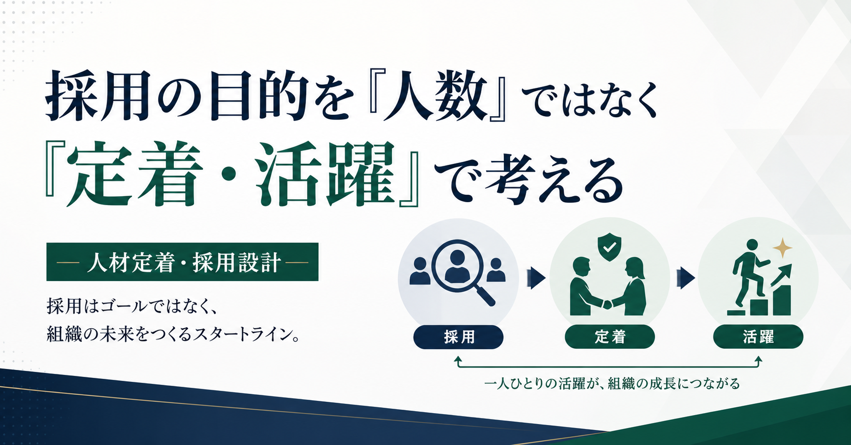 採用の目的を「人数」ではなく「定着・活躍」で考える