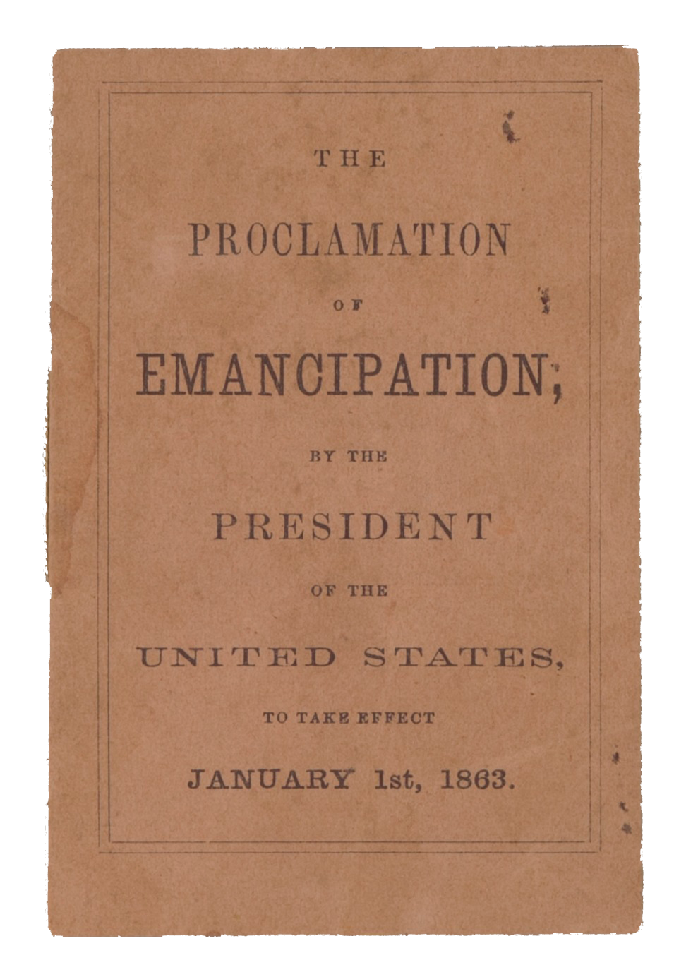 (The First Step to Freedom: Abraham Lincoln’s Preliminary Emancipation Proclamation, New York State Museum Exhibition Tour 2012.)