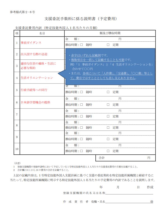 【支援委託手数料(報酬)の相場】登録支援機関の委託手数料の料金相場はどのくらい？予定費用（説明書）は？委託には月額いくらの費用（コスト）がかかるの？