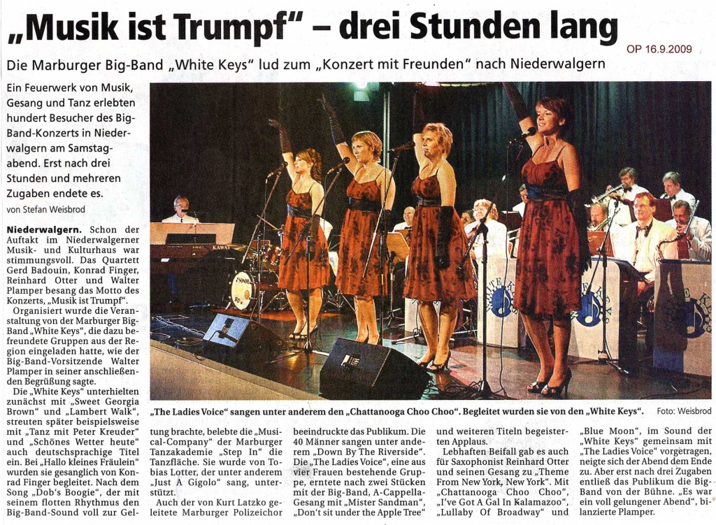 Oberhessische Presse vom 16. September 2009