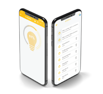 evon Smart Home Handy App Licht dimmen