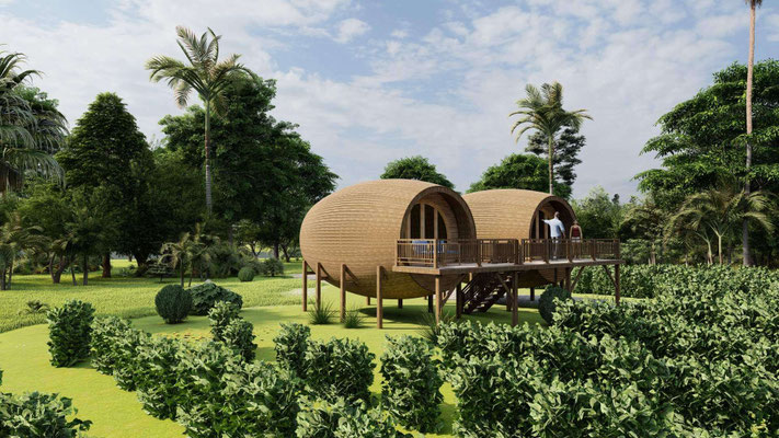 Concept hébergement viticole unique. « la vie de château dans un tonneau » L’oenotourisme : grande tendance d’un voyage touristique dans les régions viticoles et leur patrimoine pour découvrir la culture de la vigne, la vinification, l’art de la dégustati
