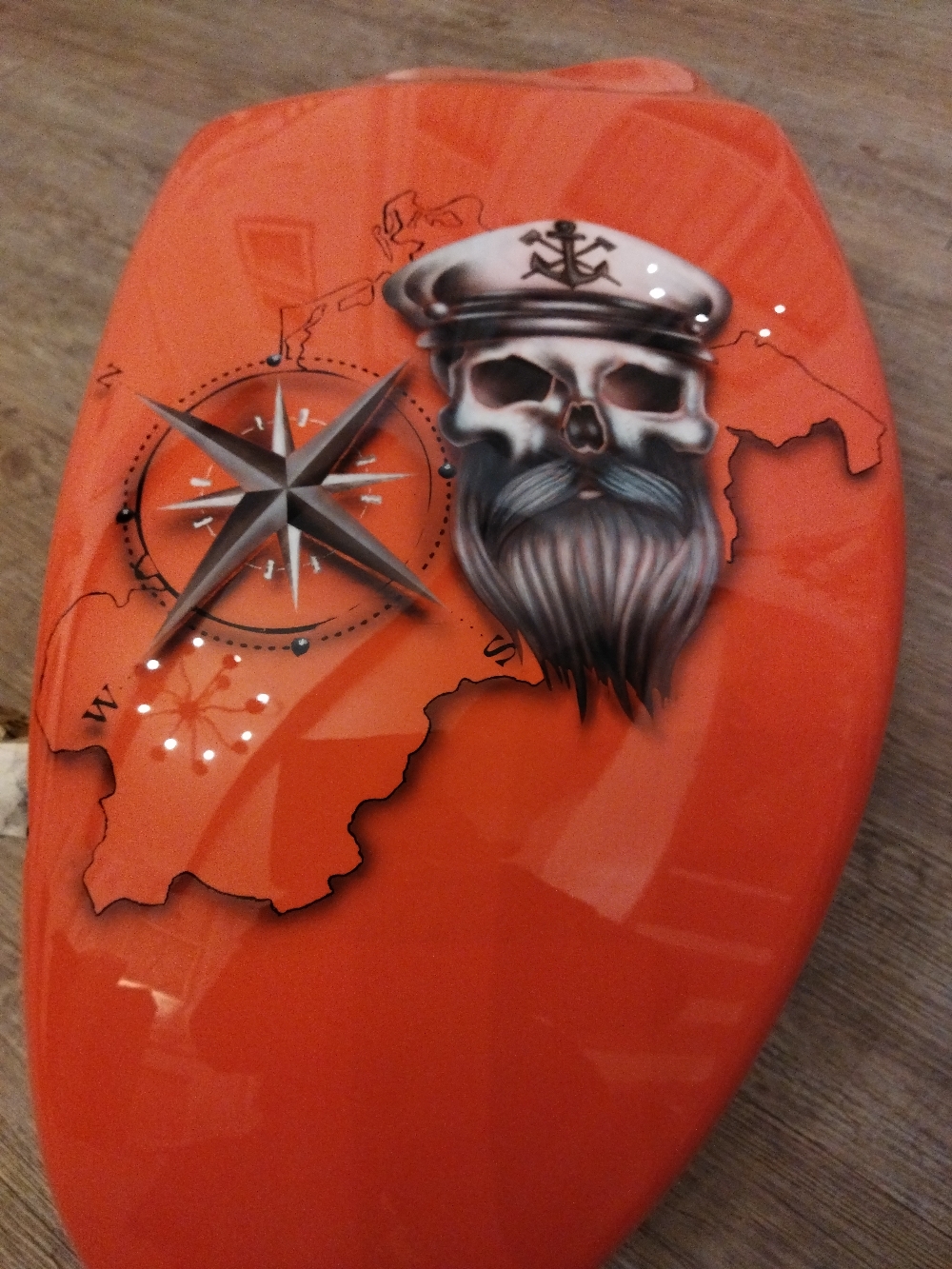 Airbrush auf einem Trike Fender 