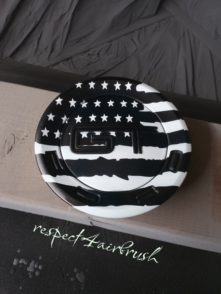 Airbrush auf Mustang GT Button 