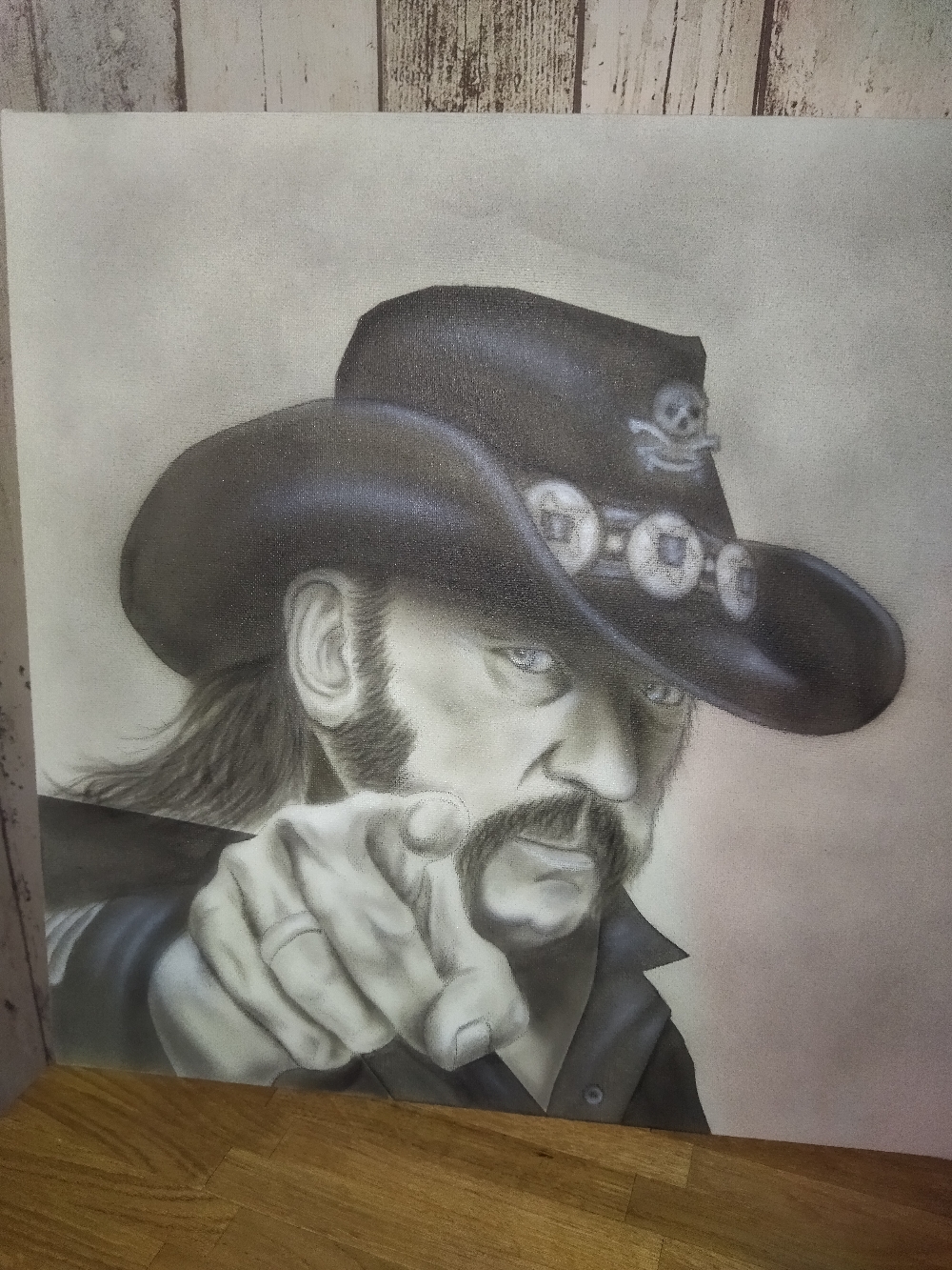 Portrait auf einem Keilrahmen 