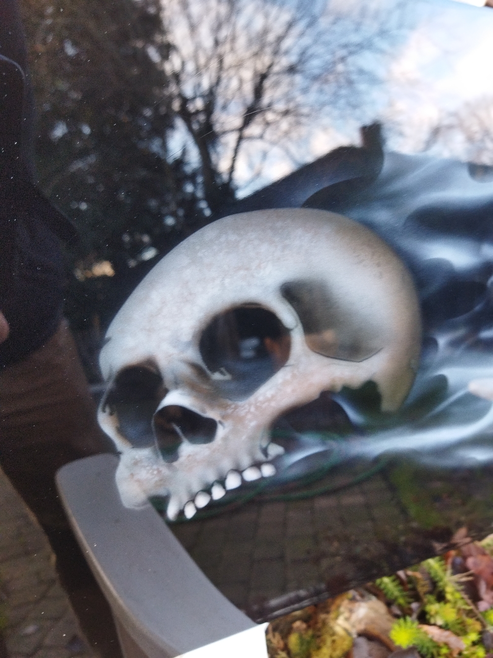 Airbrush auf Aluverbundplatte 