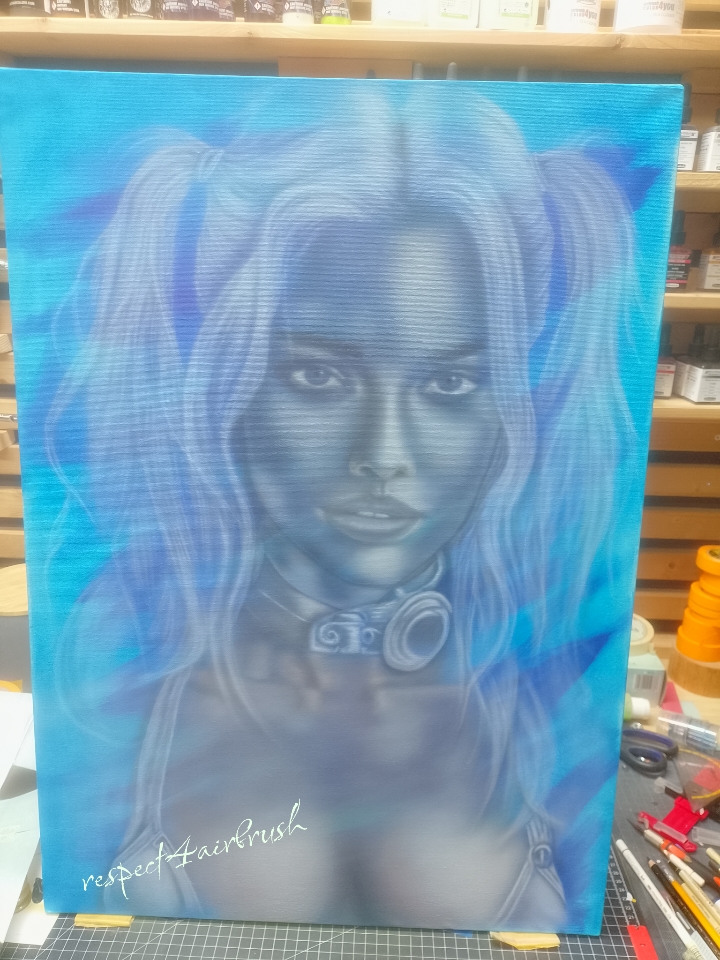 Airbrush auf Leinwand 