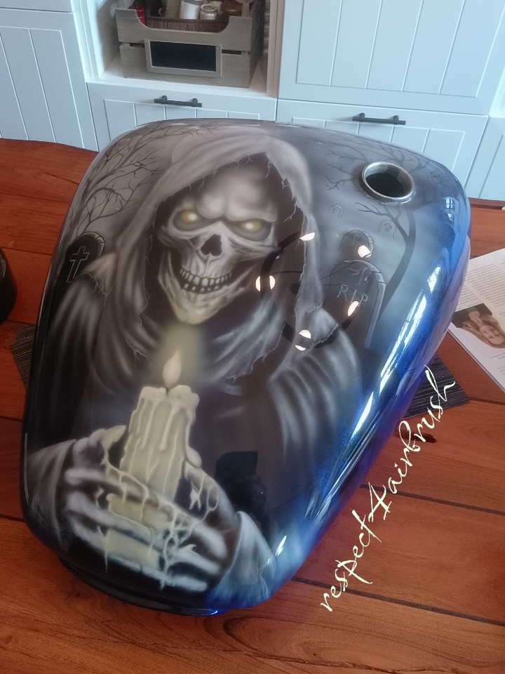 Airbrush Motorrad Tank 