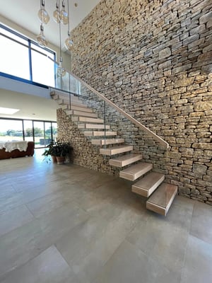 Internal wall cladding with staircase