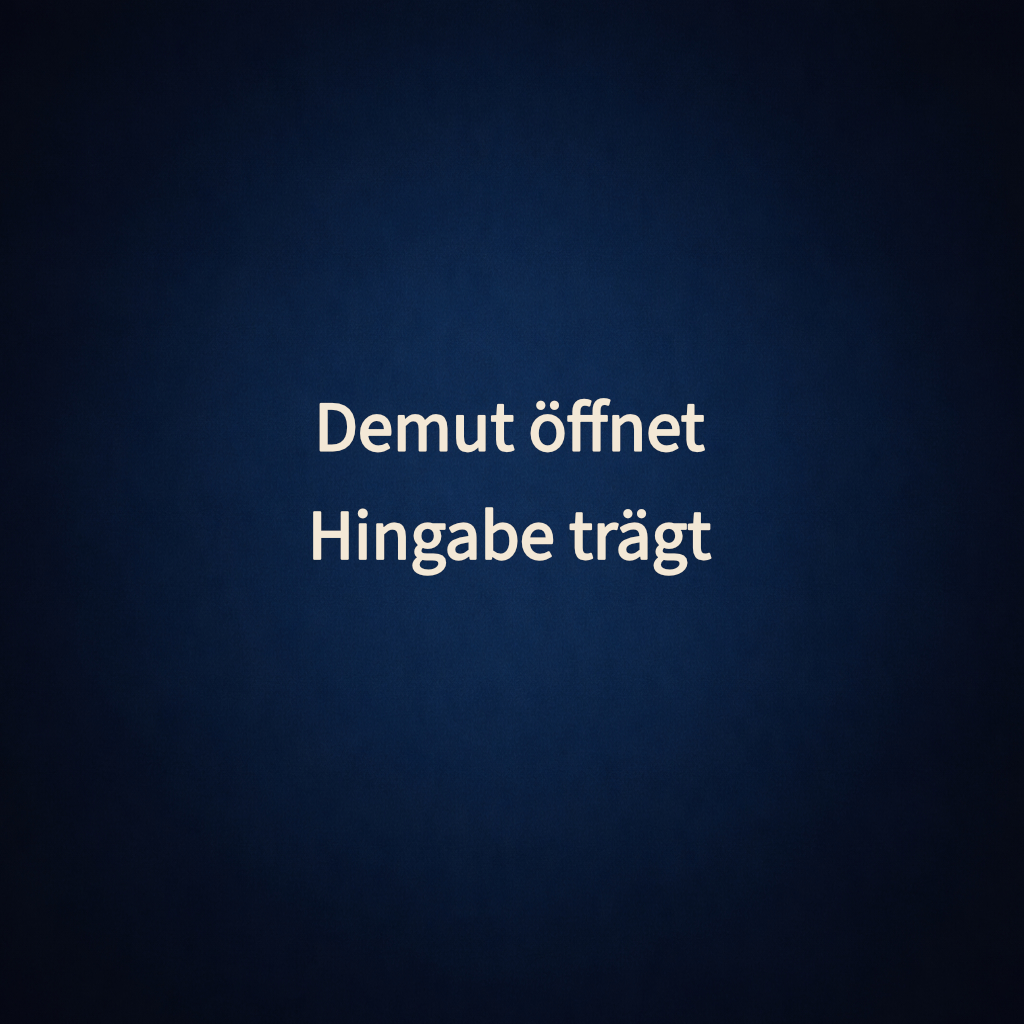 Die Kraft der Demut