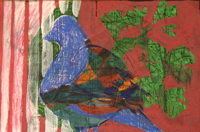 Secret Paintings 11/29: Efeu, Mischtechnik auf Holz, 40 x 26 cm, 2015