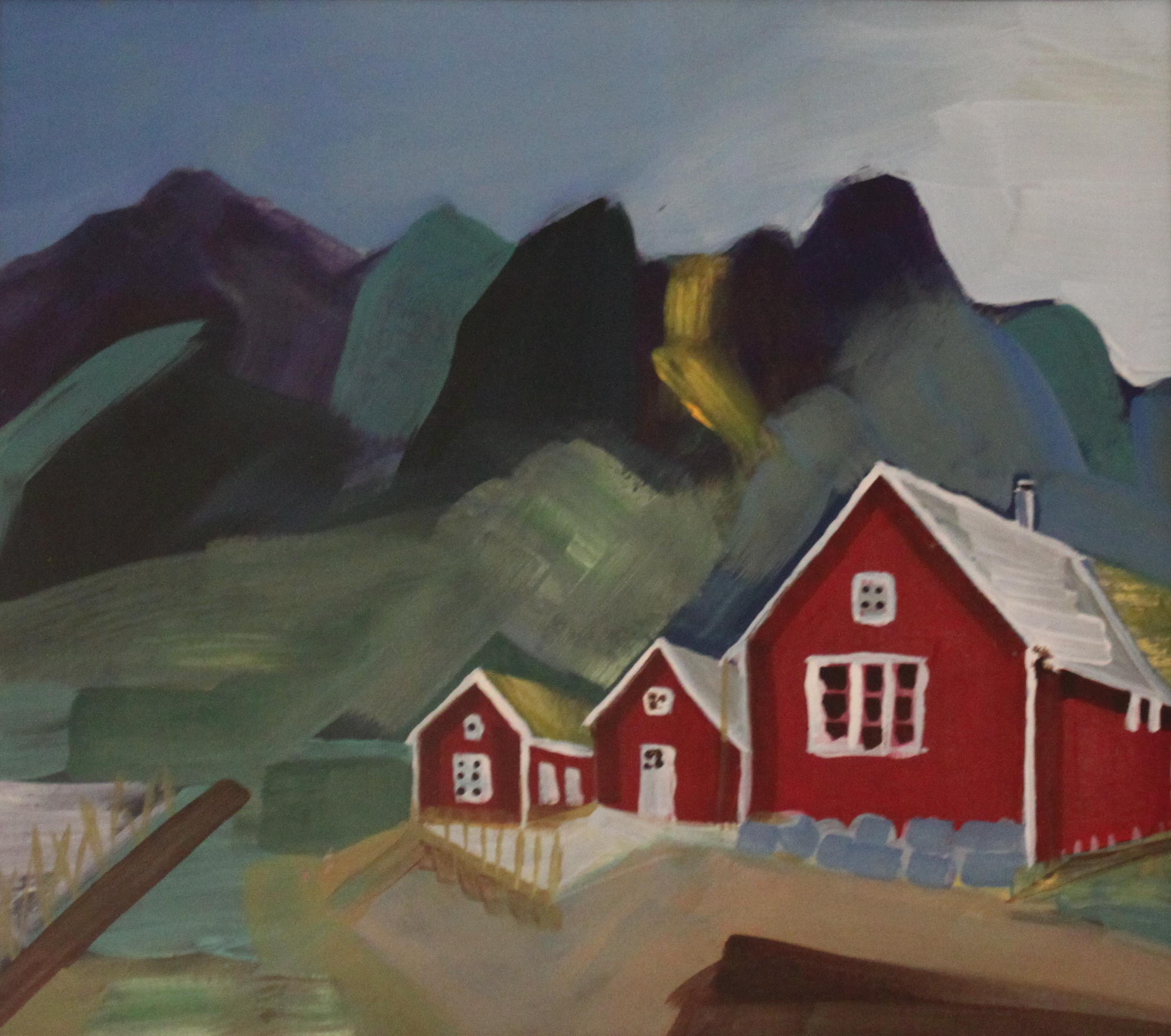 Norwegen III,  2018, Acryl auf Karton, 35 cm x 40 cm
