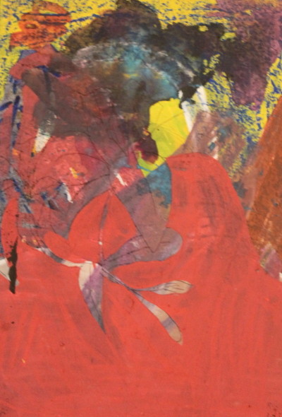 Secret Paintings 21/29: Lilien, Mischtechnik auf Spanplatte, 28 x 40 cm, 2015