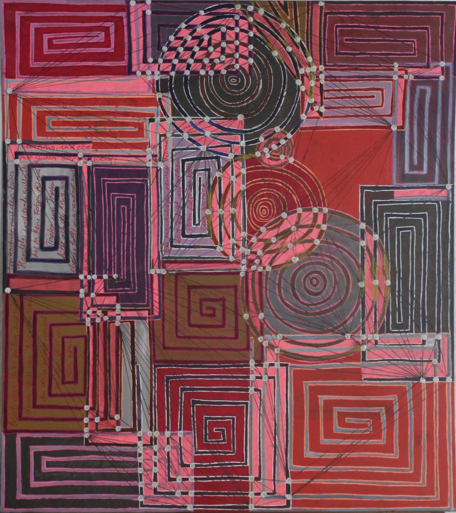 Sakura 9 - Die böse Tat; Mischtechnik auf Karton; 42 cm x 37 cm; 2018