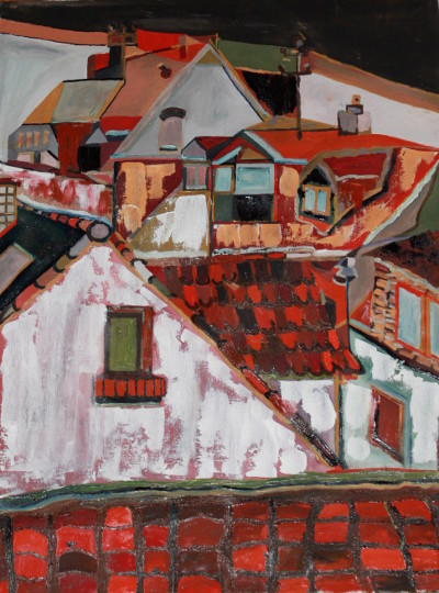 Erbenheim - Öl auf Leinwand, 45 cm x 60 cm