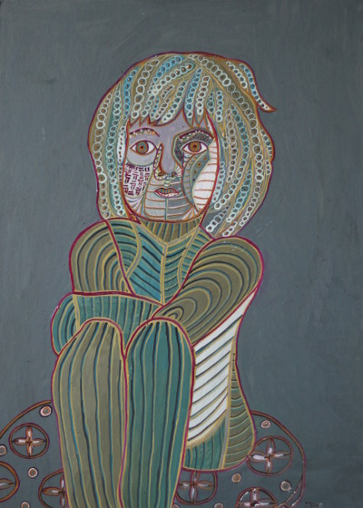 Odetta - 2015, Öl auf Karton, 42 cm x 58 cm