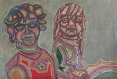 Auf dem Schaukelpferd - 2015, Öl auf Karton, 43 cm x 63cm