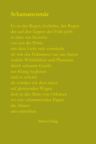 Deutsche Poesie - Schamanenmär - Marcel Haag