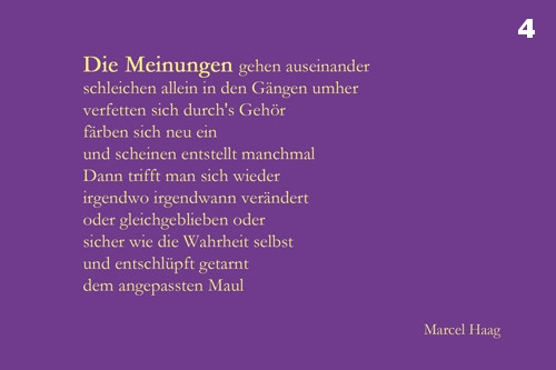 Deutsche Poesie - Die Meinungen gehen auseinander - Marcel Haag