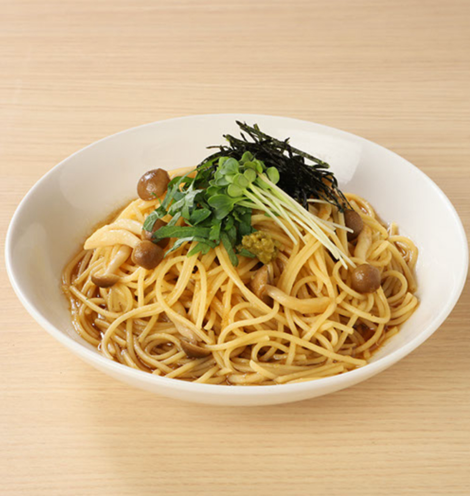 広島駅周辺　きのことゆずこしょうの和風パスタ