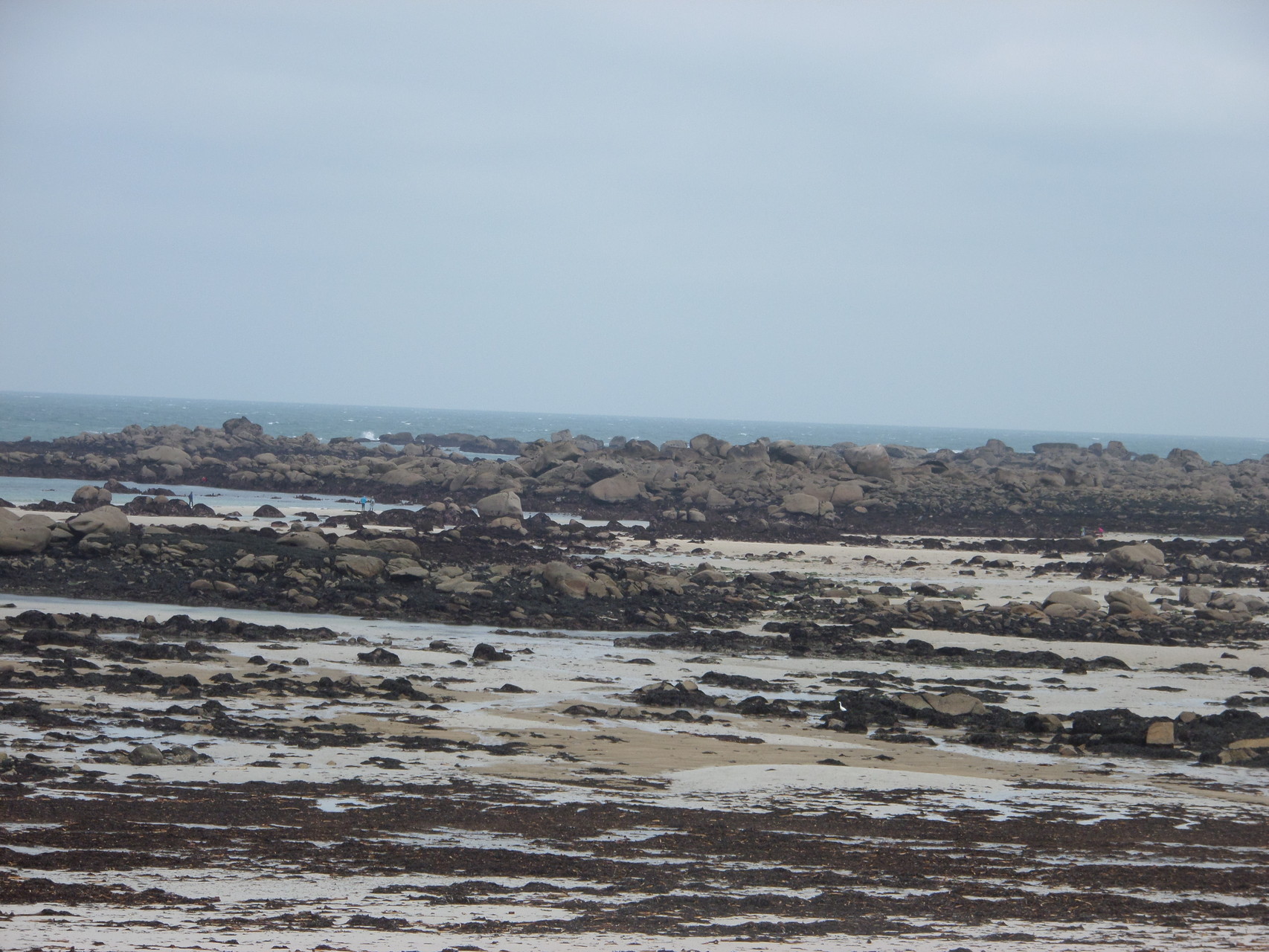 La côte rocheuse par grande marée - Kerlouan