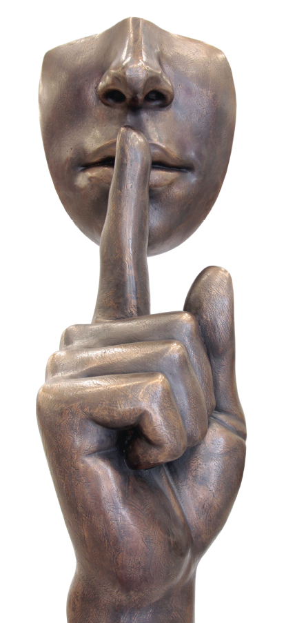 Psst..., ca. 89x32x41 cm, Bronze, 2019