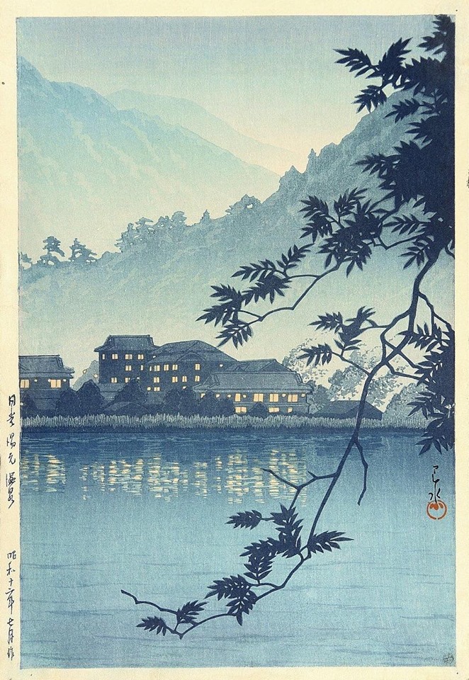 Kawase Hasui, Evening at Yumoto Hot Springs