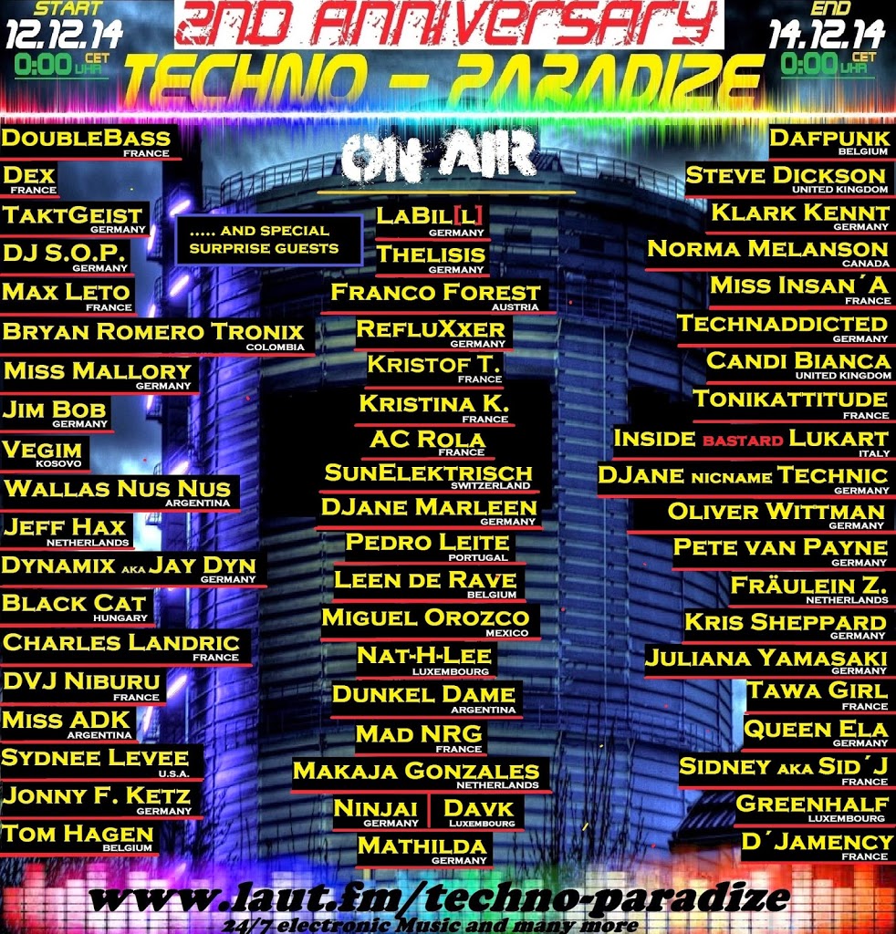 The  2nd Anniversary of Techno-Paradize 2014