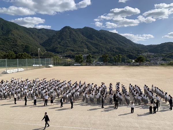 ドローン撮影in広島市立瀬野川中学校