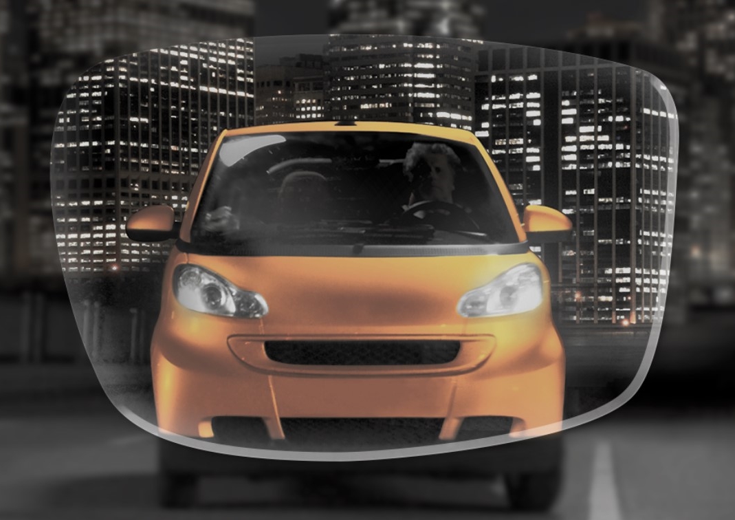 従来のレンズで見た場合