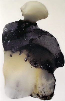 Der Stratege, 110 x 167 cm, Schellack, Klavierlack auf Acryl, 2016