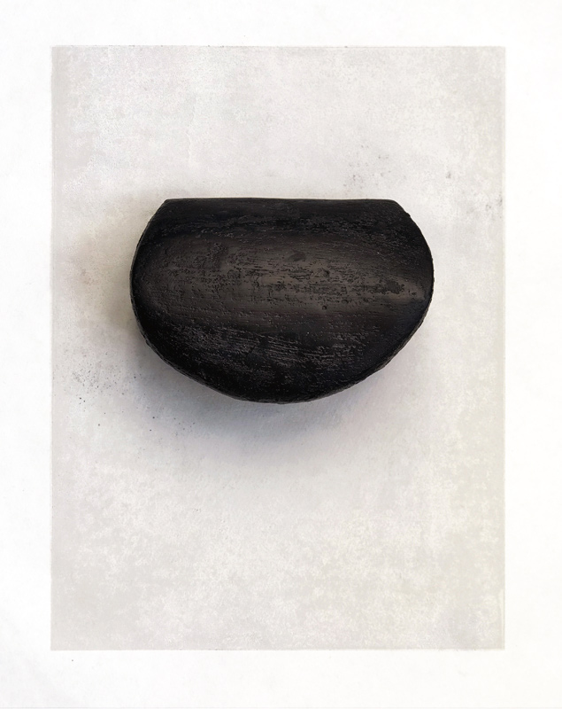 Black Gold - Objekt auf Monotypie - 42 x 32 cm - 2021