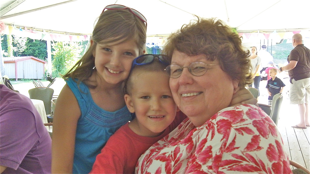 Reagan & Braden (Jim's children) & grandmother Margaret