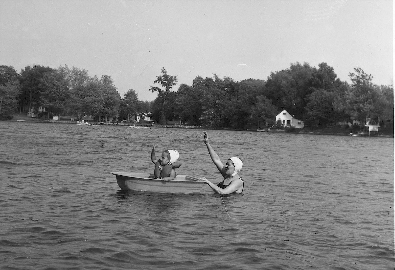 Celeste & Eleanor, Tuscarora Lake, 1960